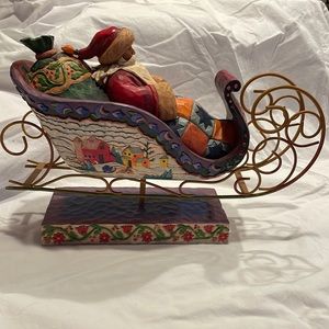 Jim Shore “Heartwood Creek” Santa sleigh